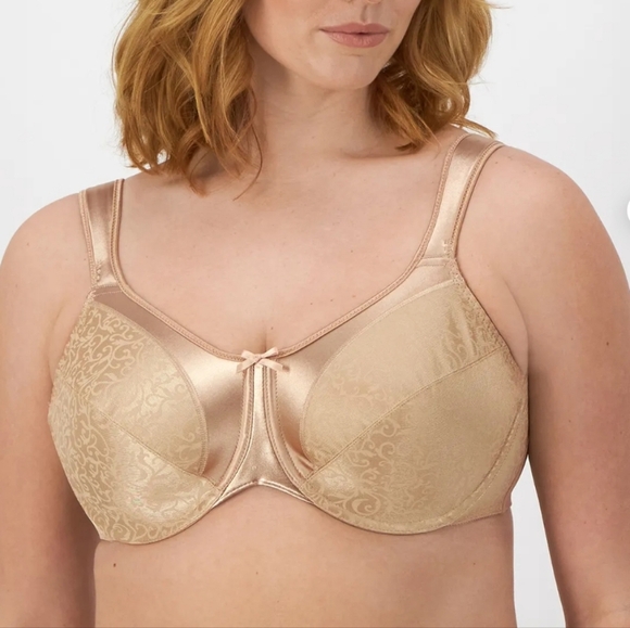 Women's Bali Minimizer Bra Size 40 G Underwire Satin non Padded Full DF3562 - Picture 1 of 6
